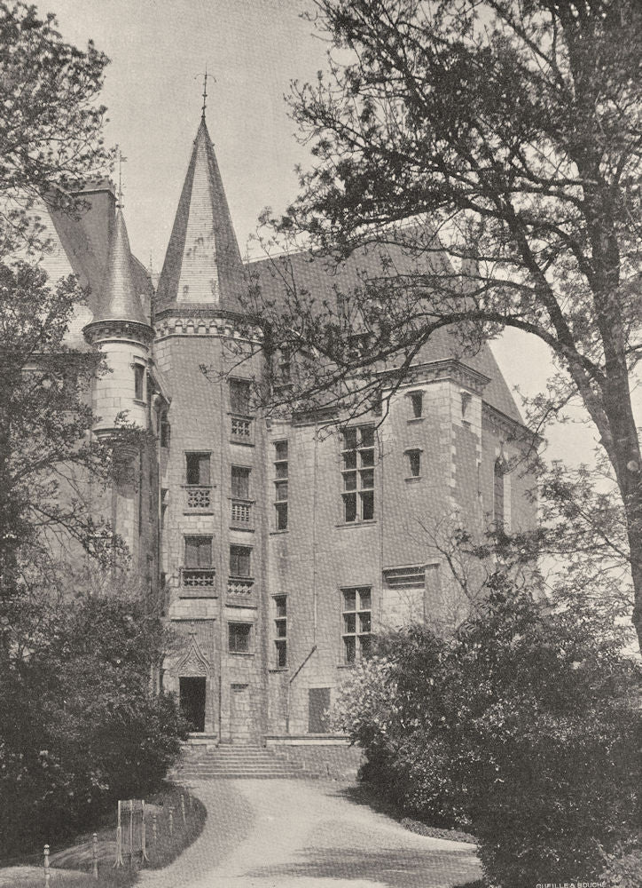 INDRE. Châteauroux- Château Raoul, côté du jardin 1905 old antique print